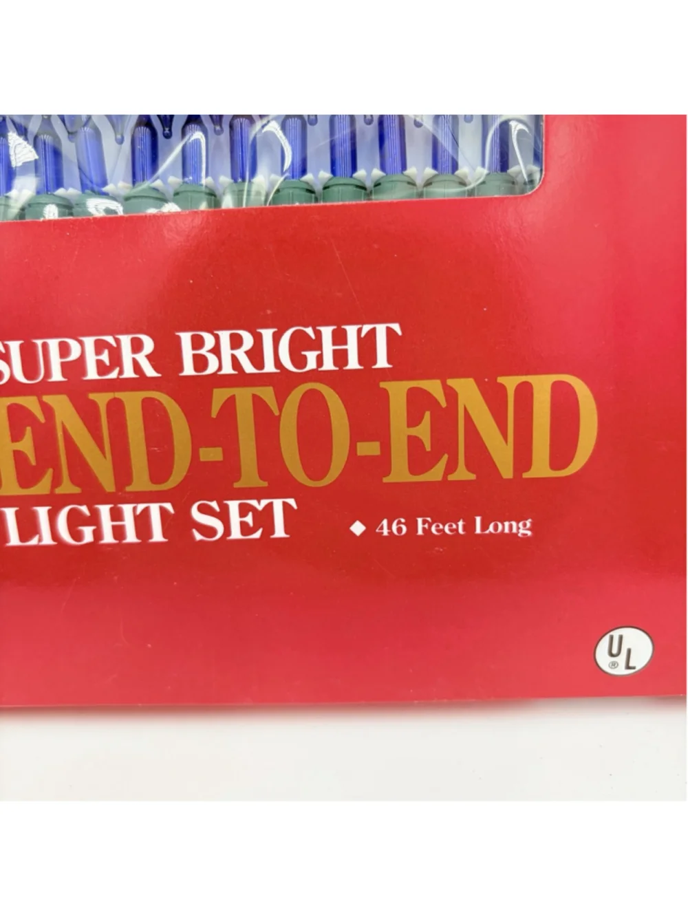 Holiday Time 100 BLUE Christmas Mini Lights 46’ End-to-End TESTED WORKING